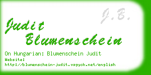 judit blumenschein business card